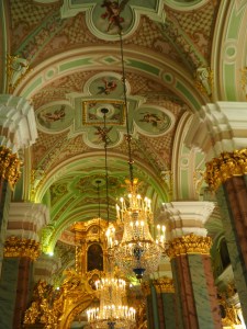 Inside the Cathedral in the Peter and Paul Fortress